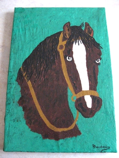 peinture cheval à l'huile